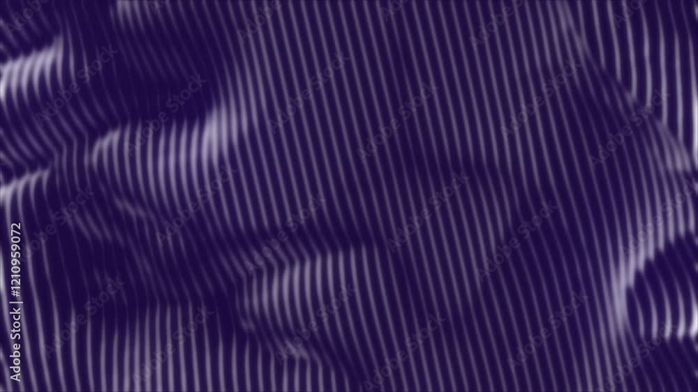 Poster seamless loop of abstract purple and white wavy lines - fabric texture animation