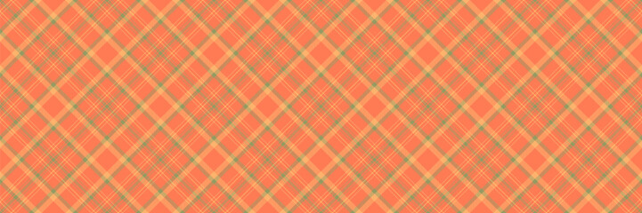 Menu pattern texture tartan, party textile vector check. Scottish fabric plaid background seamless in coral and lime colors.
