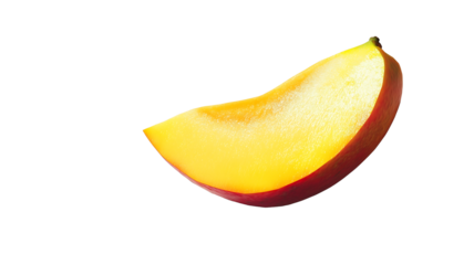 a mango fruit slice photorealistic clear white background colorar 169