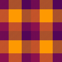 Vibrant orange and purple diagonal plaid pattern.  Perfect for autumnal designs, Halloween projects, or adding a bold graphic to websites, textiles, and packaging.  Seamless repeat tile.