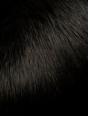 Close-up of shiny black fur