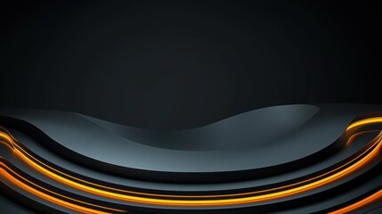Dark Abstract Background with Glowing Lines