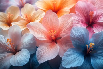 Fototapeta premium Serene Elegance: A Modern Interpretation of Botanical Beauty Through Minimalist Floral Motifs