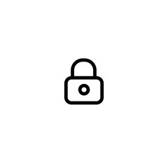 Lock widget vector, sign and symbol outline. mobile apps icon and technology symbol vector icon