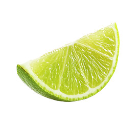 A realistic photograph of an isolated slice of lime on a white background highresolution digital photography in soft light sharp focus high detail hyperrealistic isolat
