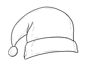 santa hat digital drawing illustration isolated