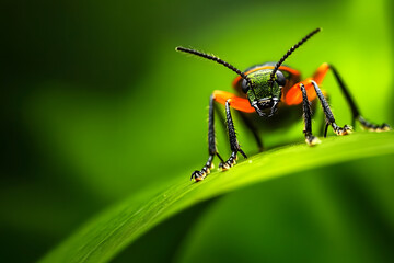 Fototapeta premium micro green shield bug