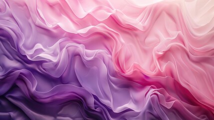 Fototapeta premium Soft Flowing Fabric in Shades of Pink and Purple Creating a Dreamy, Ethereal Atmosphere for Elegant Backgrounds or Artistic Designs