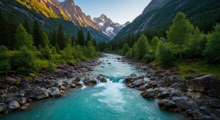 mountain river in the forest