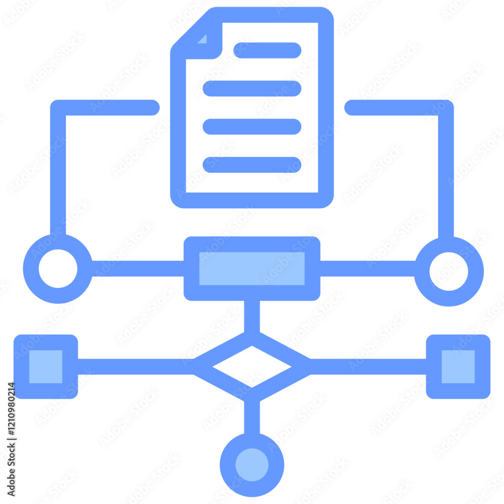 Poster Algorithm Blue Icon