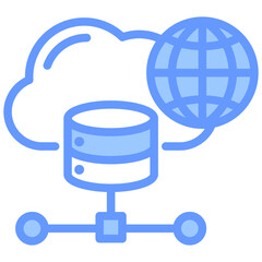Fototapeta premium Server Blue Icon