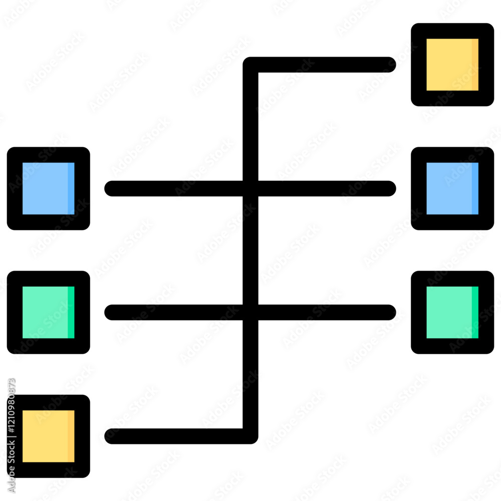 Poster map reduce outline color icon