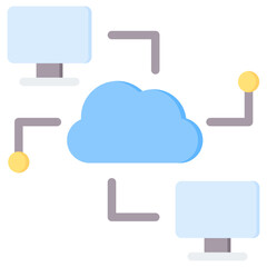 Distributed Computing Flat Icon