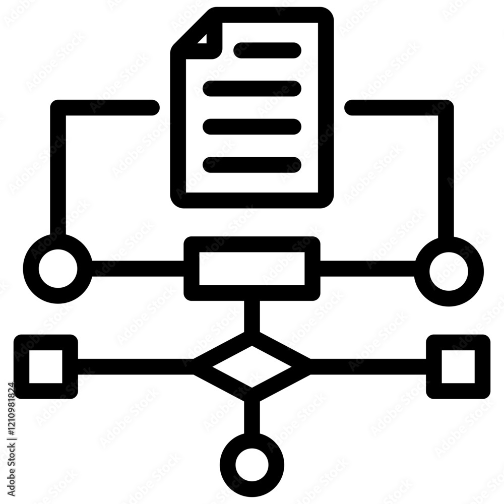 Poster Algorithm Outline Icon