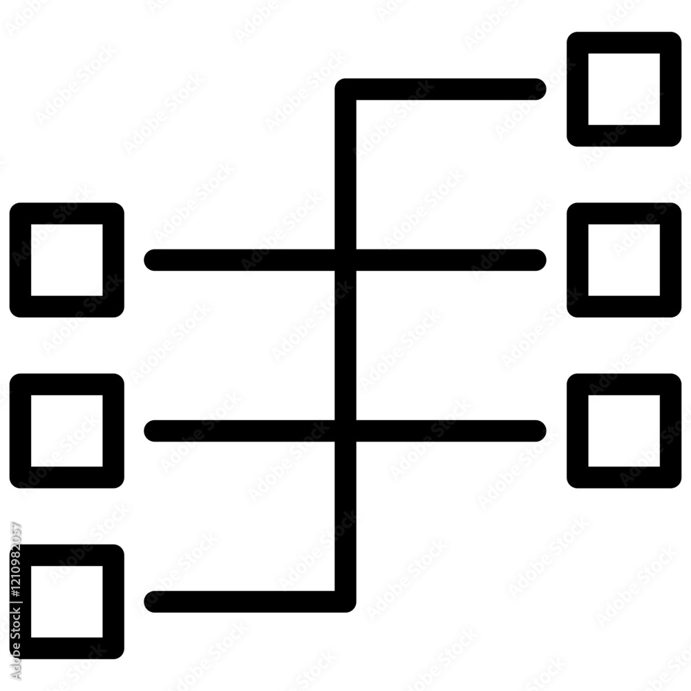Poster map reduce outline icon