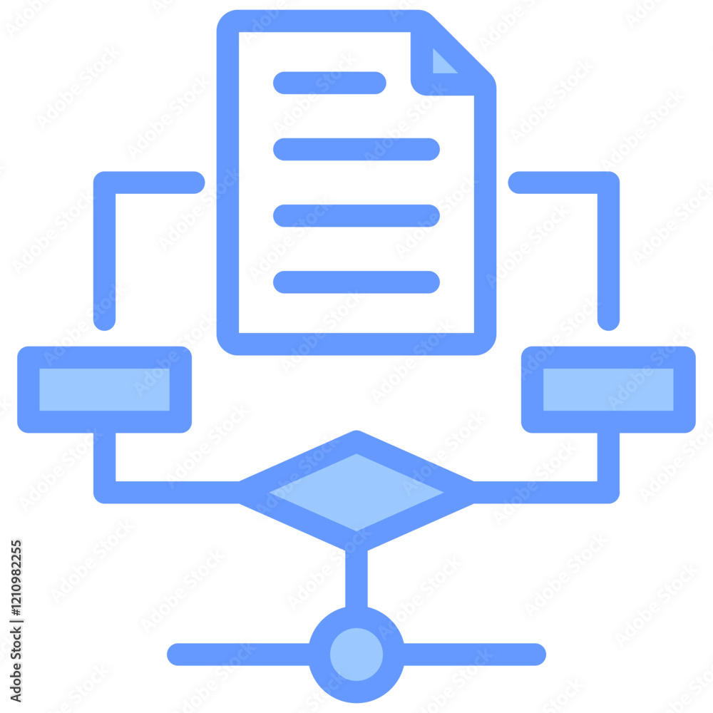 Poster Algorithm Blue Icon
