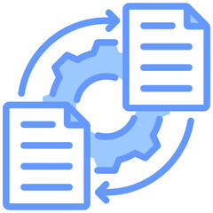 Data Sharing Blue Icon