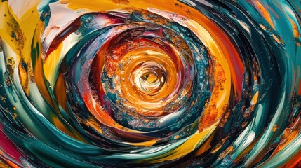 Abstract swirling colorful paint texture.