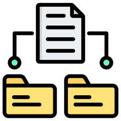 Data Redundancy Outline Color Icon