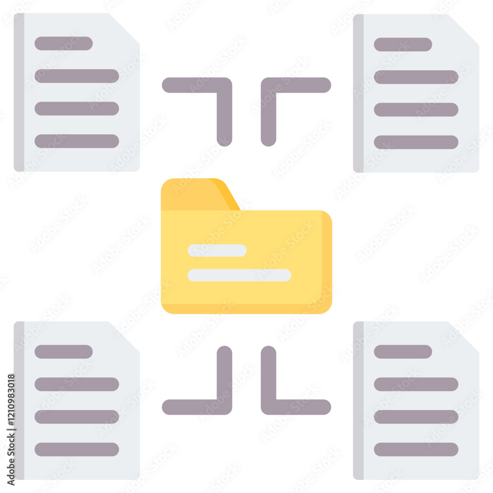 Poster data modeling flat icon