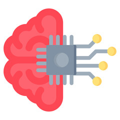Machine Learning Flat Icon