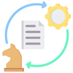 Data Strategy Flat Icon