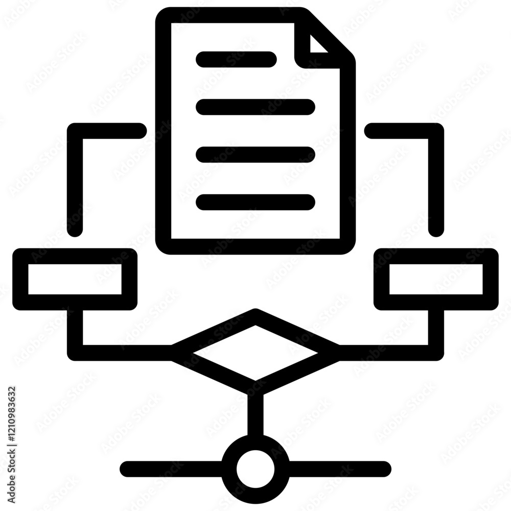 Poster Algorithm Outline Icon