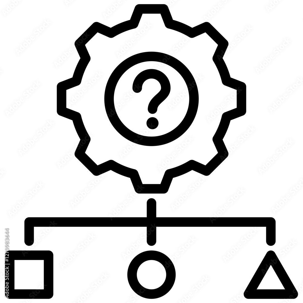 Aufkleber Predictive Modeling Outline Icon