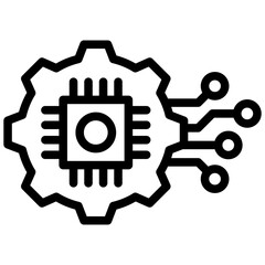 Digitalization Outline Icon