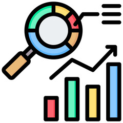 Trend Analysis Outline Color Icon