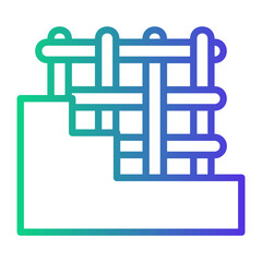 building Line Gradient Icon