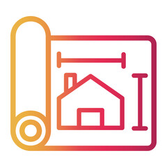 blueprint Line Gradient Icon