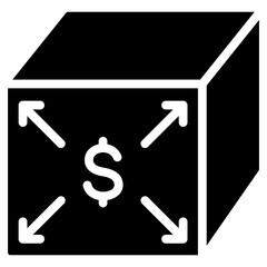 Overhead Cost Glyph Icon