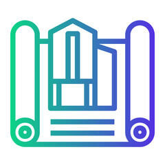 architecture Line Gradient Icon