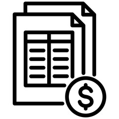 Balance Sheet Outline Icon