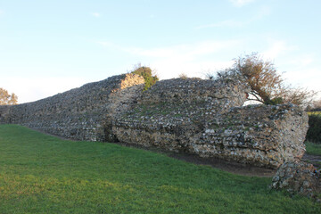 Obraz premium Burgh Castle, Norfolk, England, October 26, 2020, Views from Burgh Castle