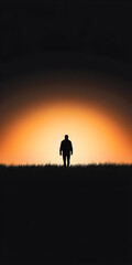 A silhouette of a person walking toward a glowing horizon, with the darkness of their past being replaced by bright, healing light.


