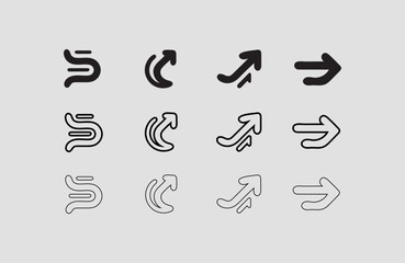 Vector Arrow Icons for Professional Use 