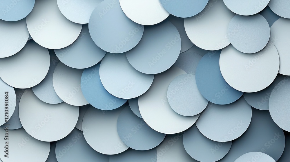 Poster abstract blue circle background with layered, overlapping circles