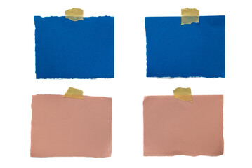 Sticky notes on white background