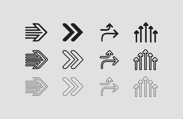 Vector Arrow Icons for Professional Use 