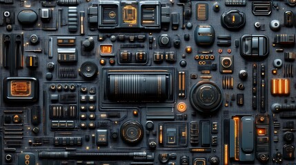 Futuristic Technology Panel Interface Design Concept