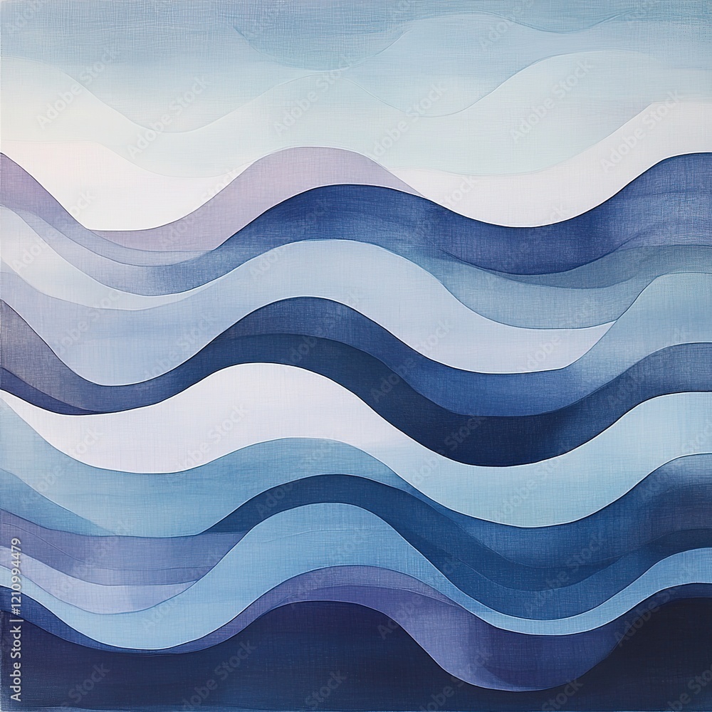 Poster calm ocean waves serene seaside abstract art tranquil environment aesthetic viewpoint fluid dynamics