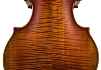A brown violin with a wooden top and a black string AI generated