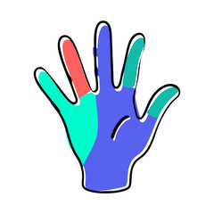 hand paint vector with white background