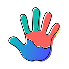 Obraz premium hand paint vector with white background