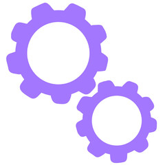 Dos engranajes azules ilustración transparente