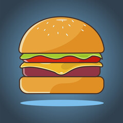 burger food illustration vect...
