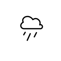 rainy icon vector line art, sign and symbol outline. Mobile apps and technology symbol icon, minimalist vector icon