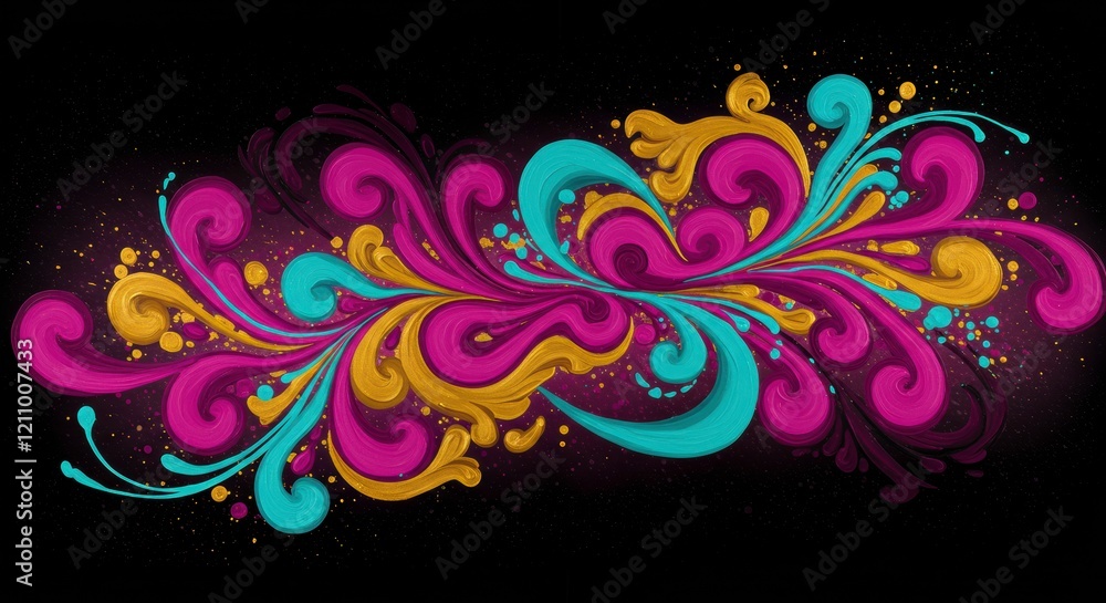 Poster abstract swirl design: a vibrant and dynamic abstract artwork featuring swirling forms in shades of 